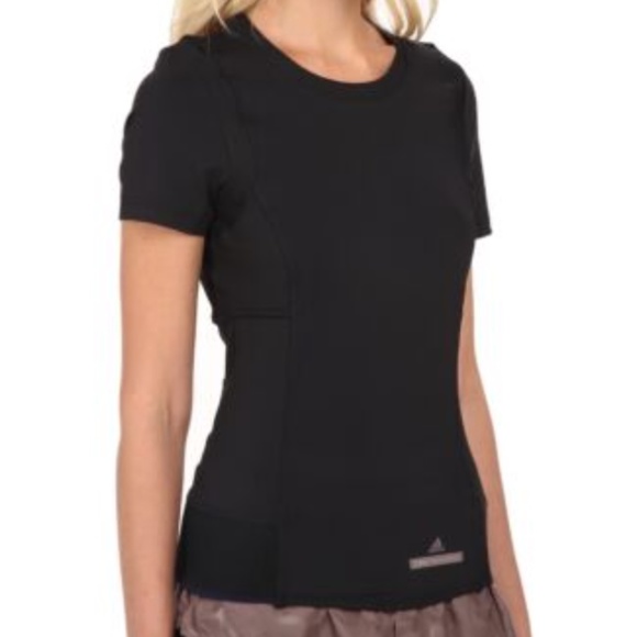 adidas by Stella McCartney Women's Black Perf Run Tee Top CLIMALITE Size M - Picture 4 of 8